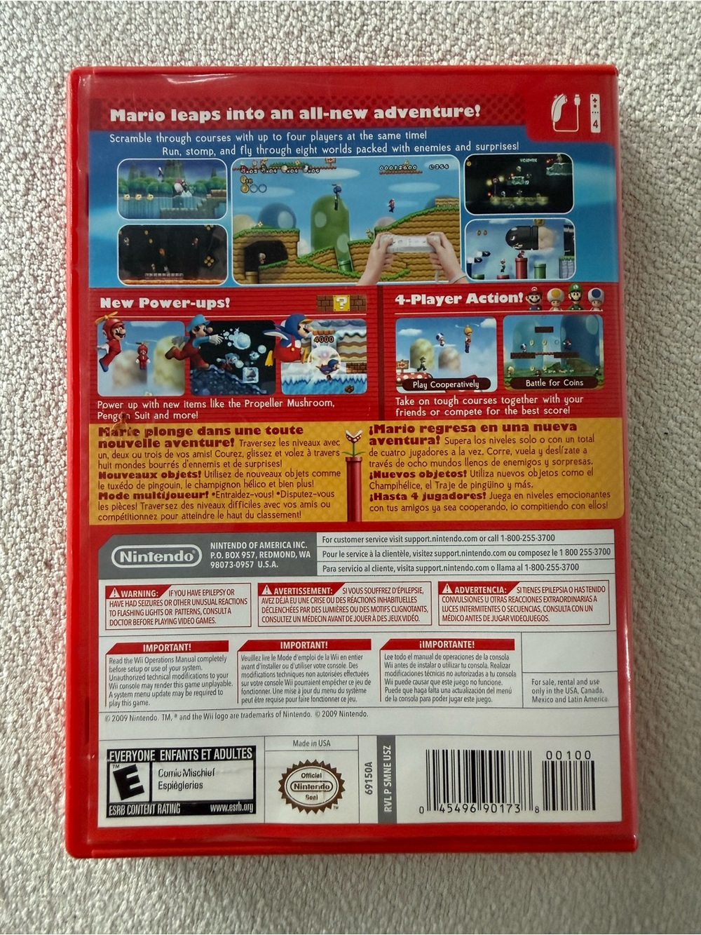 Nintendo New Super Mario Bros. Wii - Red and Blue Cover - Picture 4 of 4